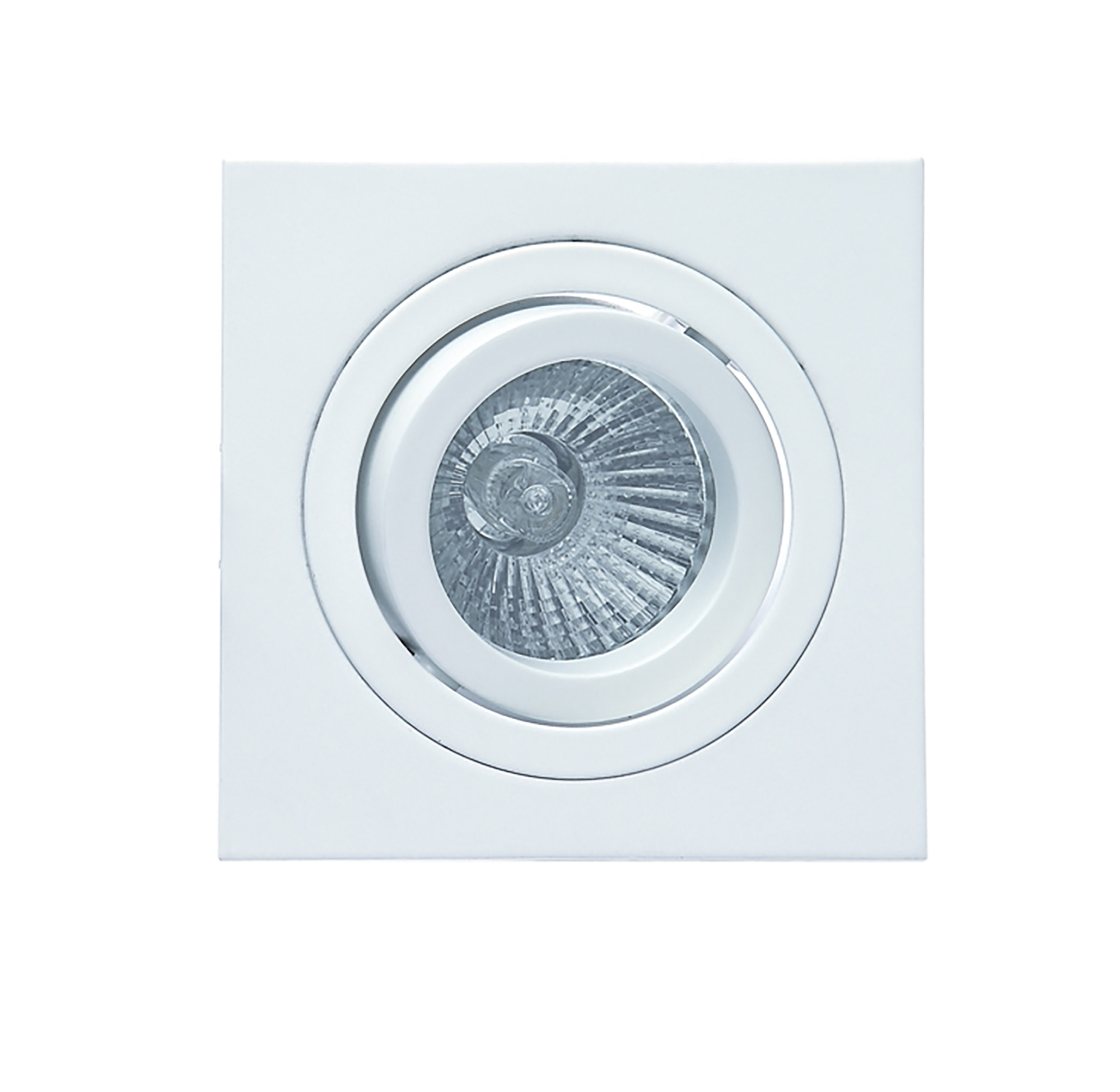 Basico GU10 Matt White Recessed Ceiling Luminaires Mantra Fusion Square/Rectangular Recess Ceiling